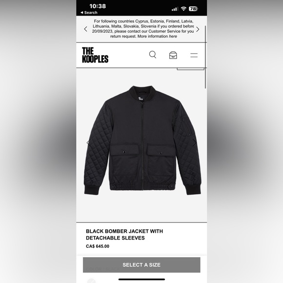 NWT The Kooples Utility Bomber - Picture 3 of 3